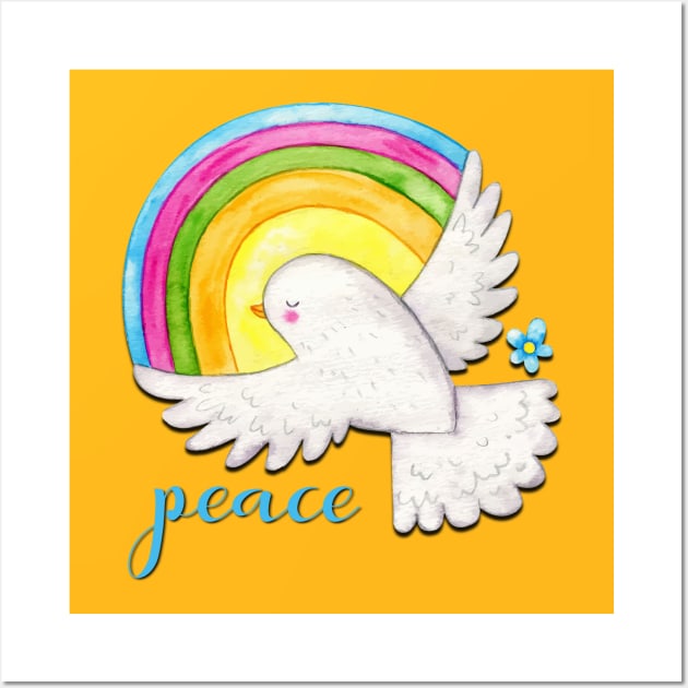 Peace Dove Wall Art by AlondraHanley